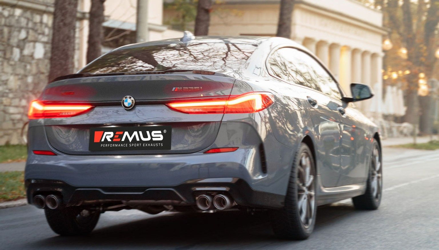 Sport Exhaust Bundle for BMW M235i F44 Racing + Rear Silencer | 4x 84mm Full Carbon Tips (#2)