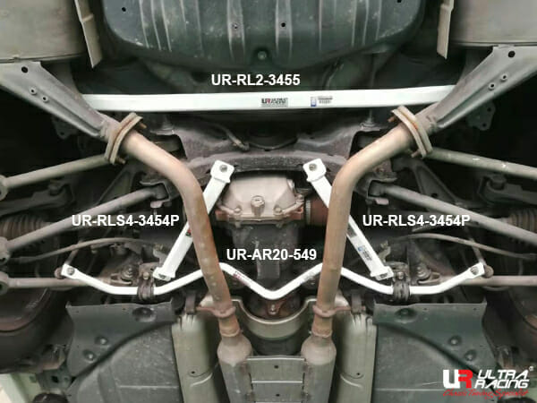 Ultra Racing Infiniti Q70 (Y51) 2.5/3.5 V6 2WD 13+ UltraRacing 4-Point Rear Lower Bar (3454P) UR-RS4-3454P