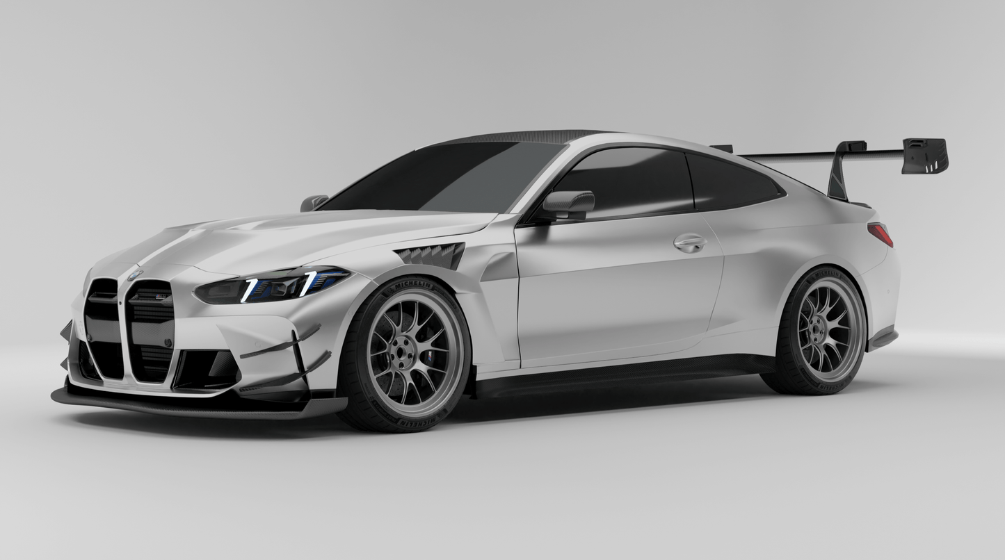 Revozport BMW M4 G82 Carbon Fibre Aero Front Grille (without ACC)