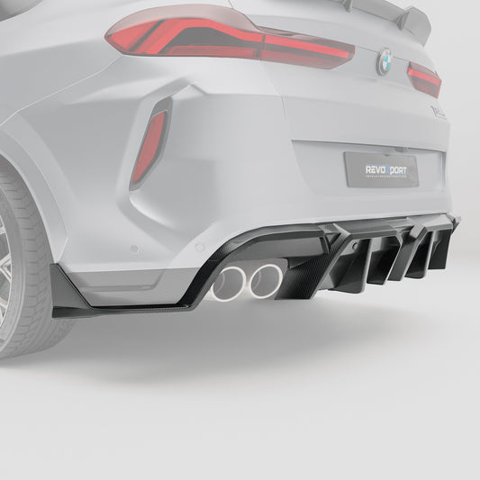 Revozport Carbon Fiber Rear Diffuser for BMW X6M F96 Pre-LCI