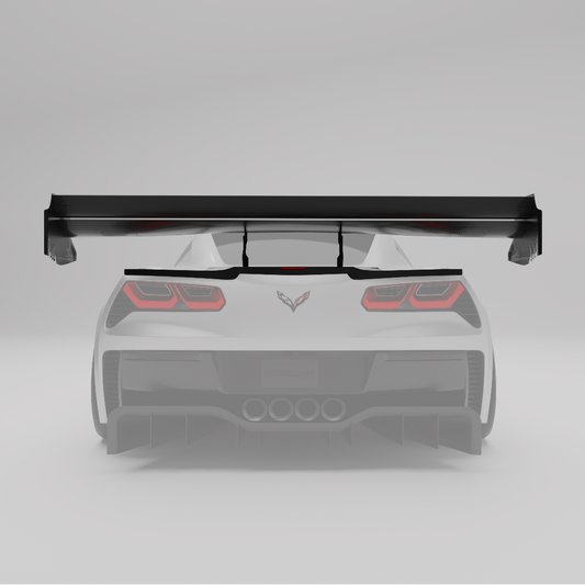 Revozport Corvette C7 Carbon Fibre Rear Wing – Dual-Element CFD