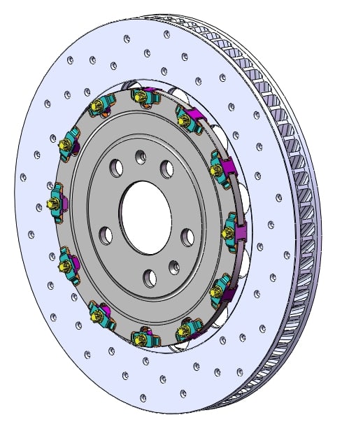 AP Racing Drilled Front Disc for Audi RS4 B7 and RS6 C5 (CP8080Z14SD / Z15SD)