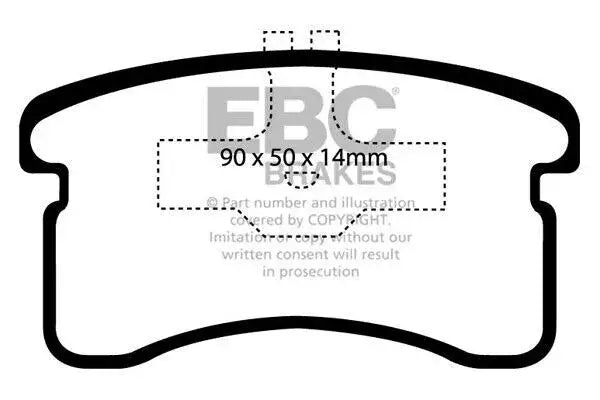 EBC | Brake Kit DP1016+D939 | Daihatsu 0.6T Cuore 1997-99 - FD Racing