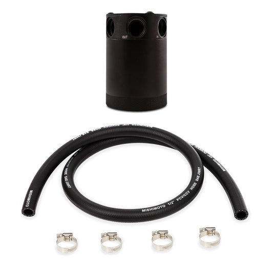 Mishimoto Compact Baffled Oil Catch Can 3-Port (Black/Polished/Red)