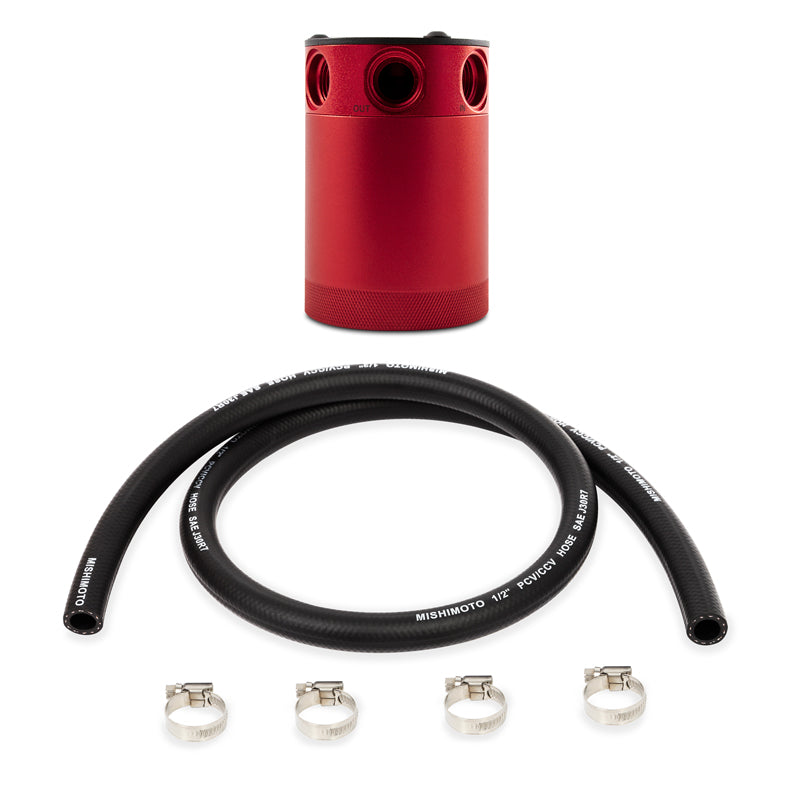 Universal Compact Baffled Oil Catch Can Kit, 3-Port
