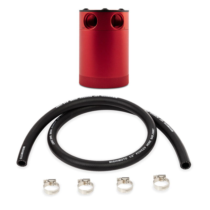 Universal Compact Baffled Oil Catch Can Kit, 2-Port