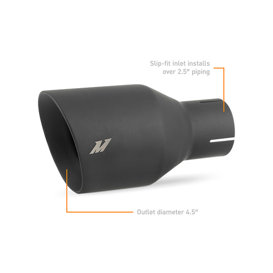 Mishimoto Double Wall Exhaust Tip 2.5" Inlet Slash Cut