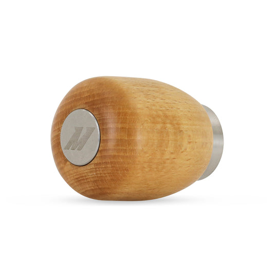 Mishimoto Short Wood Shift Knob – Beech/Walnut Stainless