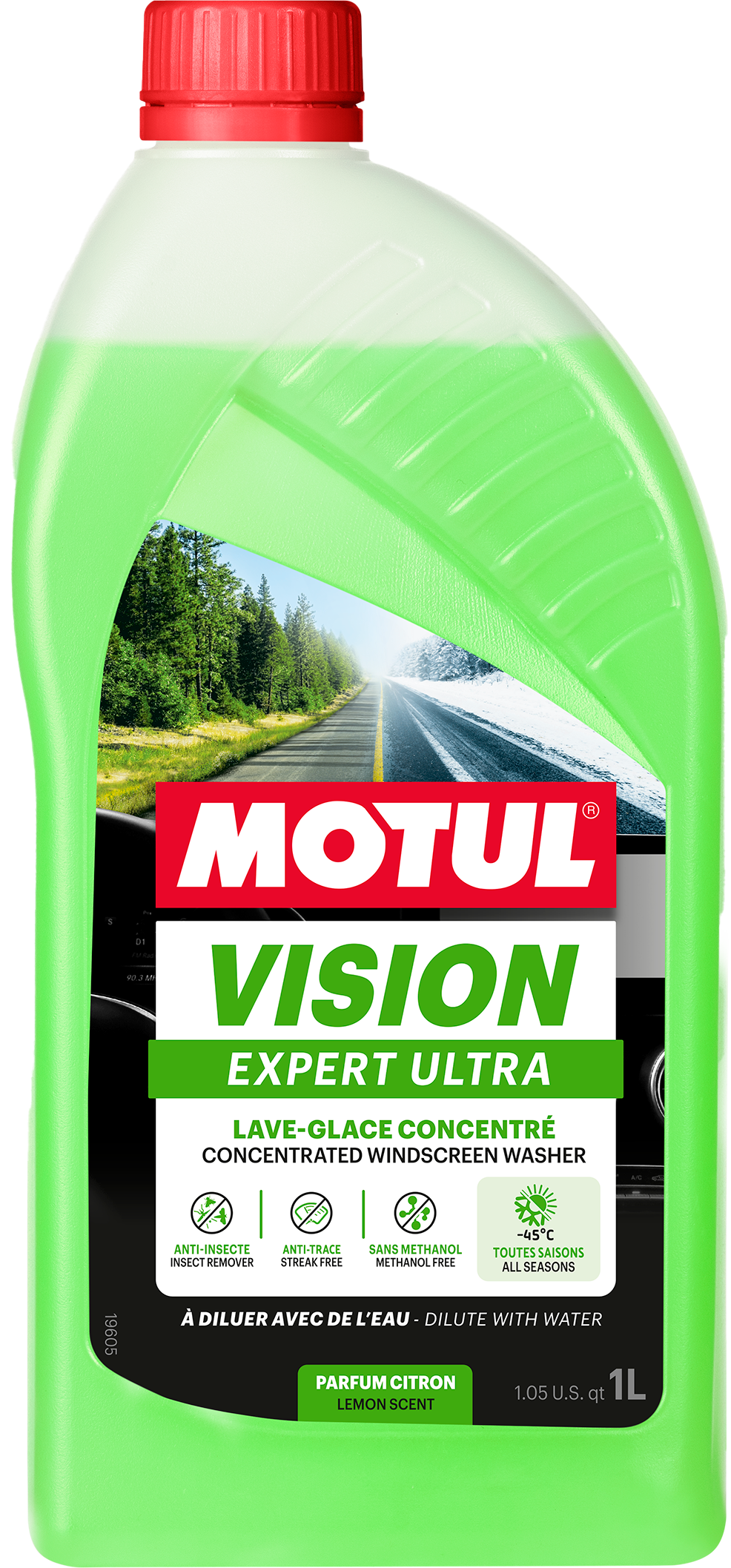 Motul Vision Expert Ultra 1L Windscreen Washer Fluid