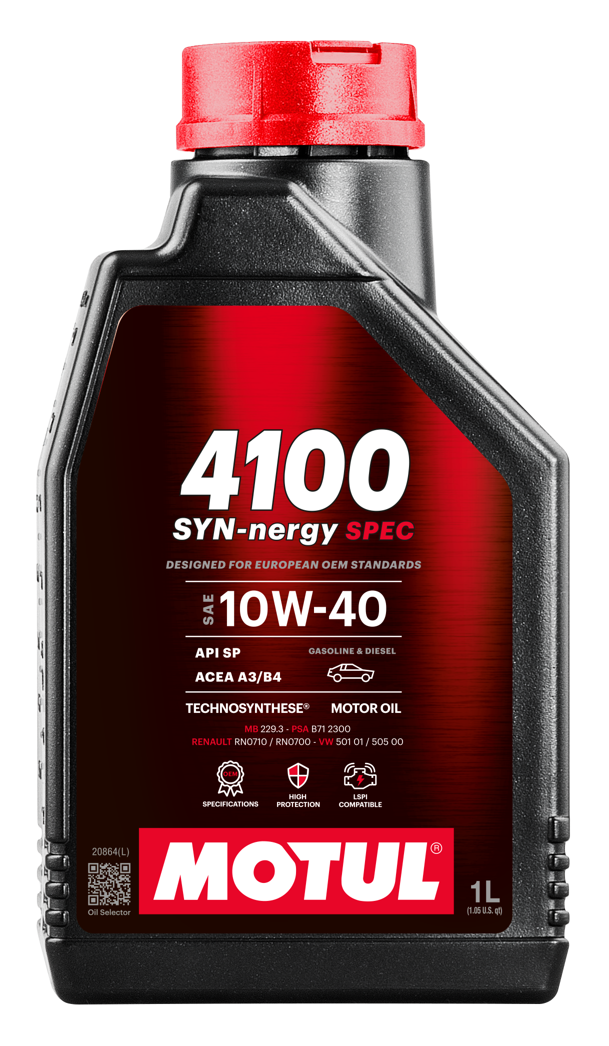 Motul 4100 SYN-nergy SPEC 10W-40 Engine Oil – 1 Litre