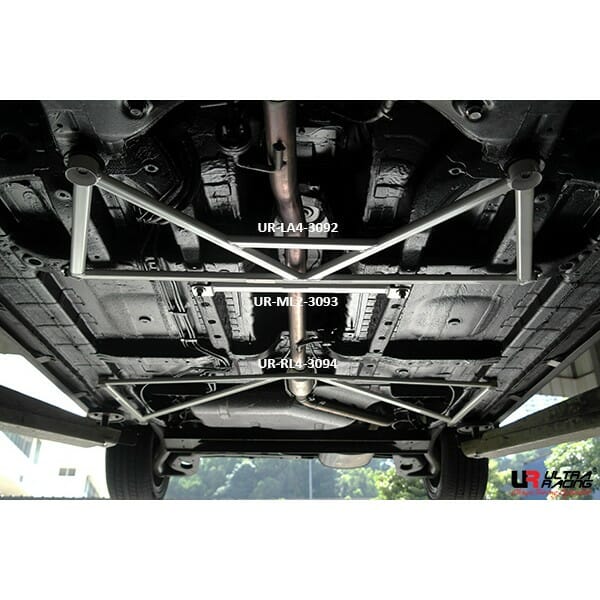 Ultra Racing 4-Point Front Lower Brace for Proton Iriz/Persona 1.6