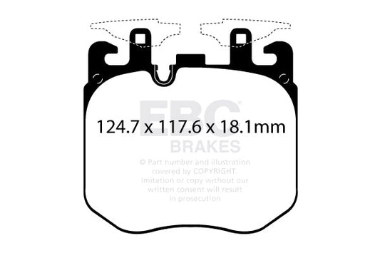 EBC Redstuff 3000 Series Sport Brake Pad Set (DP32304C) Image 2