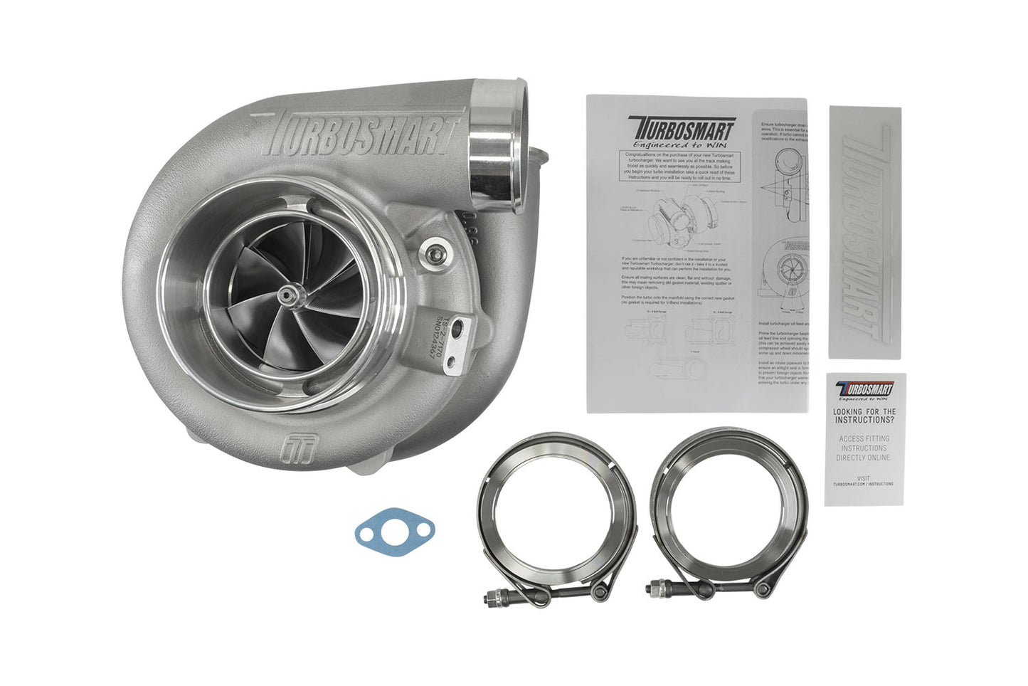 Turbosmart Turbosmart TS-2 Turbocharger (Water Cooled) 7170 V-Band 0.96AR Externally Wastegated – Image 4