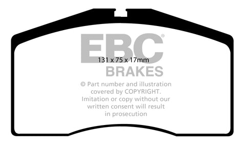 EBC Orangestuff 9000 Series Race Brake Pad Set (DP9997) Image 4