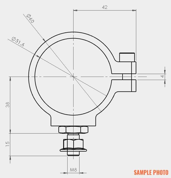 AST / MOTON Reservoir Brackets, 52 mm ID (Pair) - image 3
