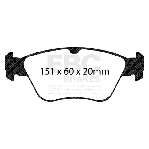 EBC Ultimax OE Replacement Brake Pad Set (DP1055) Image 3
