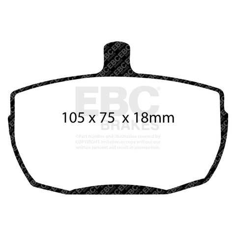 EBC Yellowstuff 4000 Series Street and Track Brake Pad Set (DP4241R) Image 4