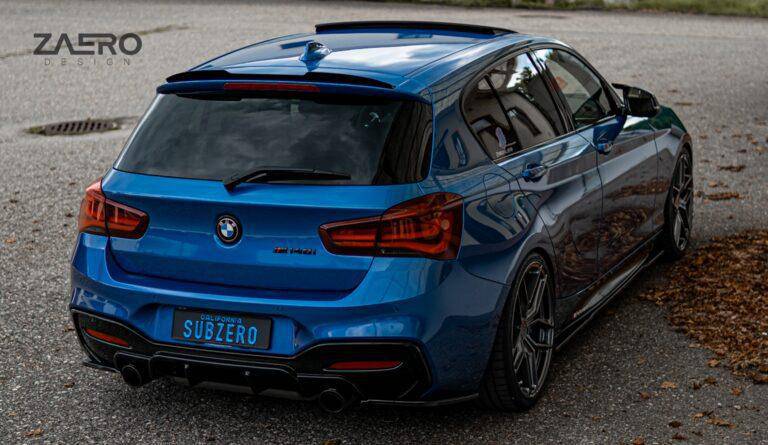 ZAERO EVO-1 Gloss Black Diffuser Flap Extensions BMW 1 Series