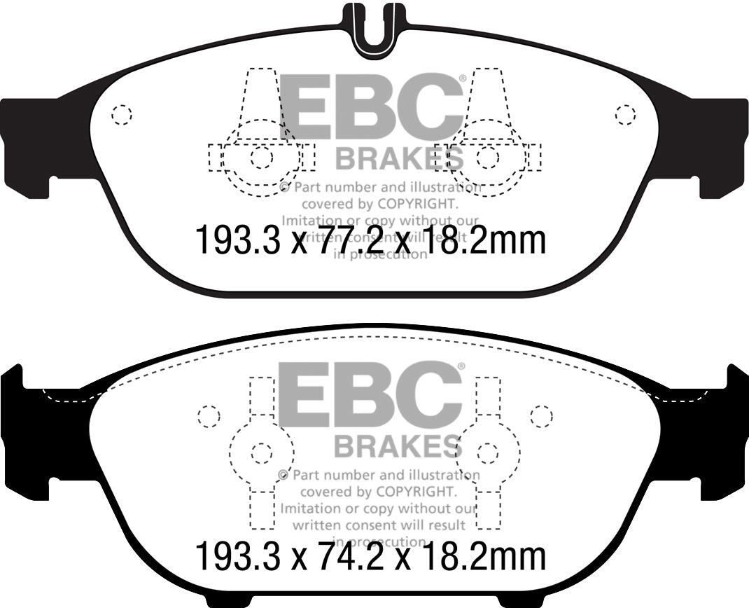 EBC Redstuff 3000 Series Sport Brake Pad Set (DP32169C) Image 4