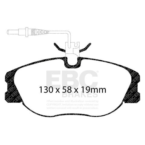 EBC Ultimax OE Replacement Brake Pad Set (DP1108) Image 3