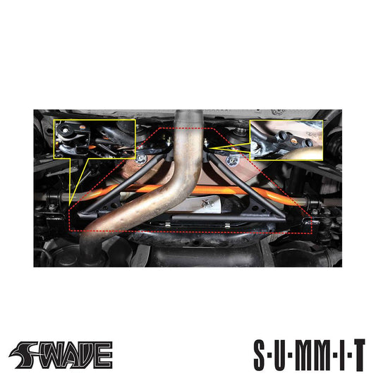 SUMMIT Rear Lower Small 4 point Subframe Axle V-Type Tie Bar Brace for VW Golf MK5, MK6 & MK7 GTI 2005 to 2013 Onwards V-G6-008 Image 2