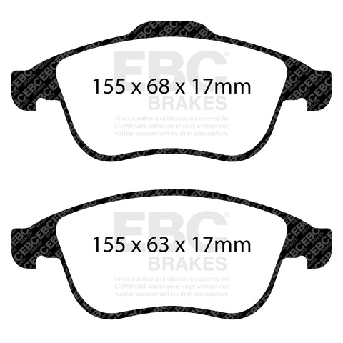 EBC Orangestuff 9000 Series Race Brake Pad Set (DP92024) Image 2
