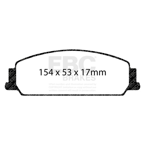 EBC Redstuff 3000 Series Sport Brake Pad Set (DP31833C) Image 4