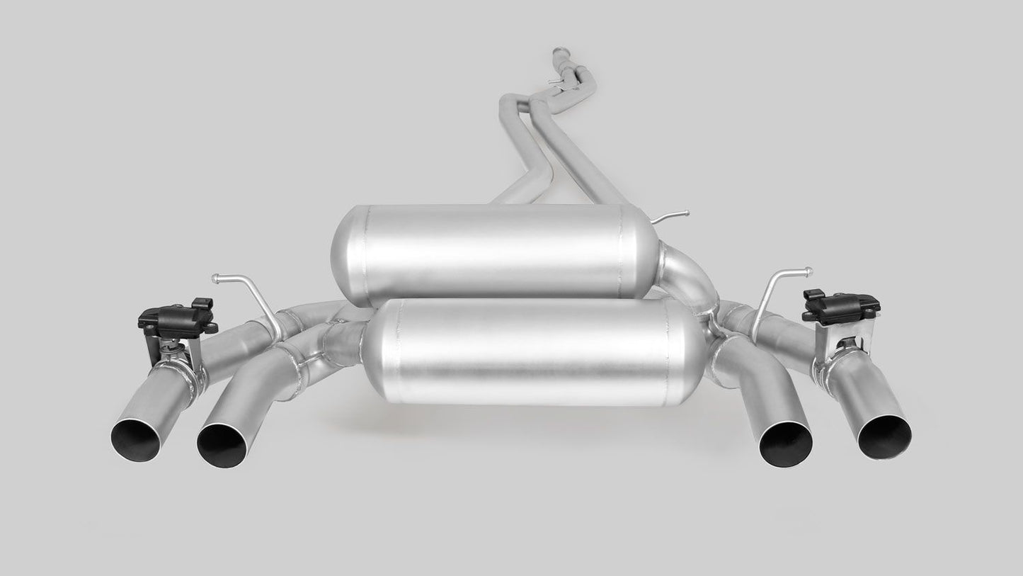 Cat-Back System L/R for BMW M2 F87 Coupe 4x 102mm Chrome Straight Cut Tips