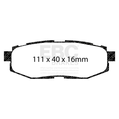 EBC Greenstuff 2000 Series Sport Brake Pad Set (DP21758) Image 4