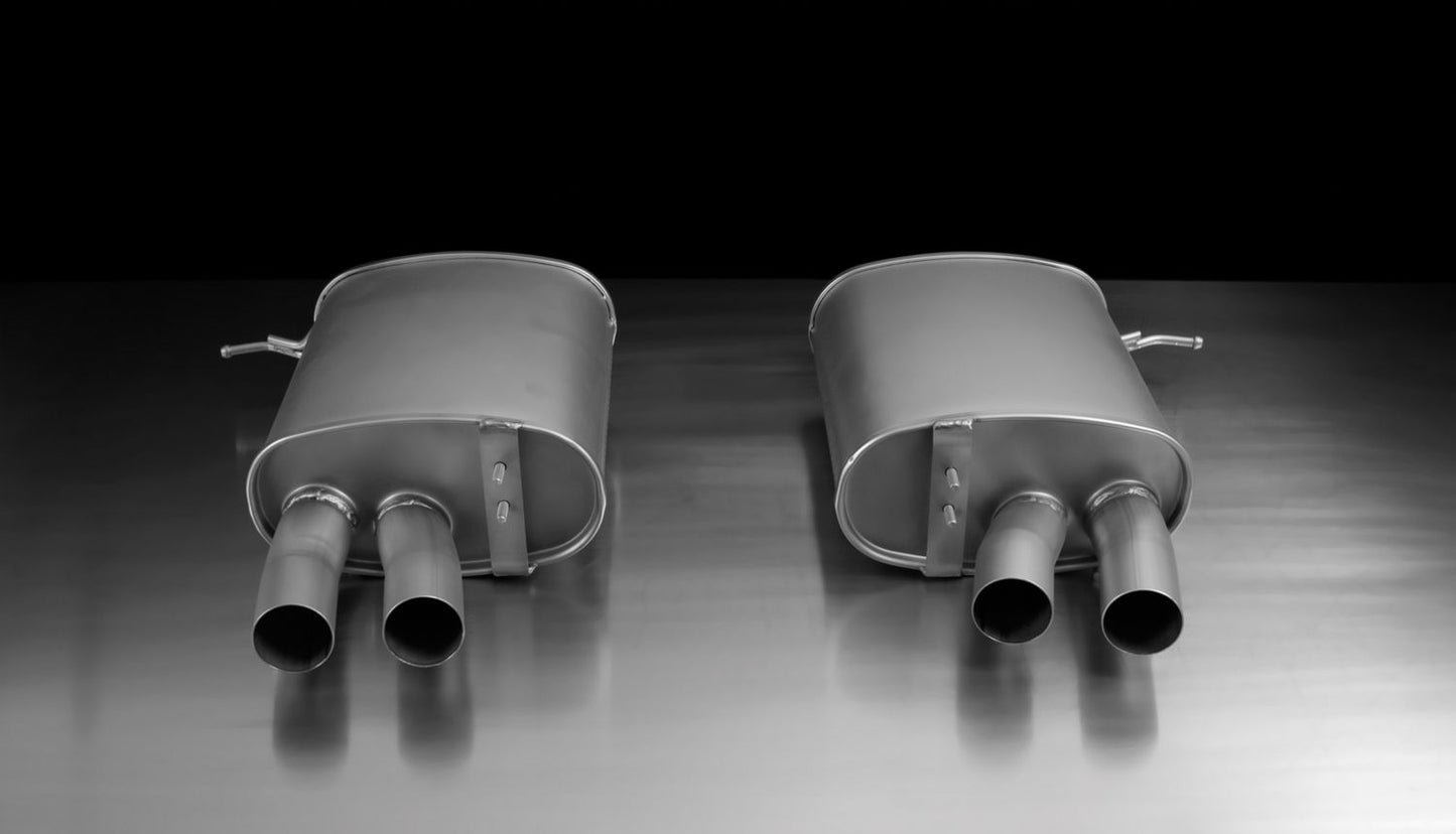 Axle-back-system for BMW 3 Series 335i E90-E93 & 335x E90-E93 4x 84mm Street Race Black Chrome Tips