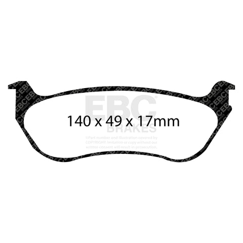 EBC Greenstuff 2000 Series Sport Brake Pad Set (DP21626) Image 4