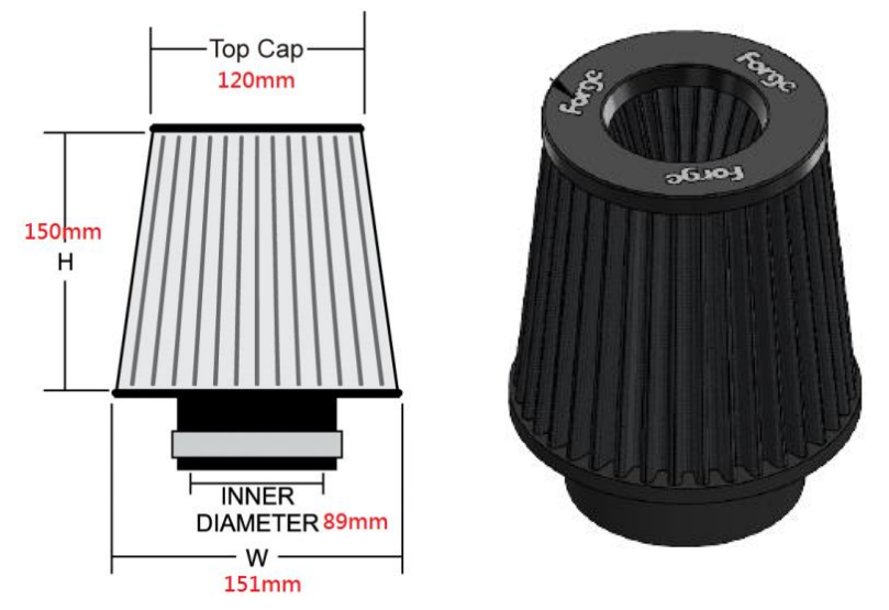 Forge Motorsport Replacement Filter for Ford Focus Mk4 ST280 (FMINDK37RC) - photo 3