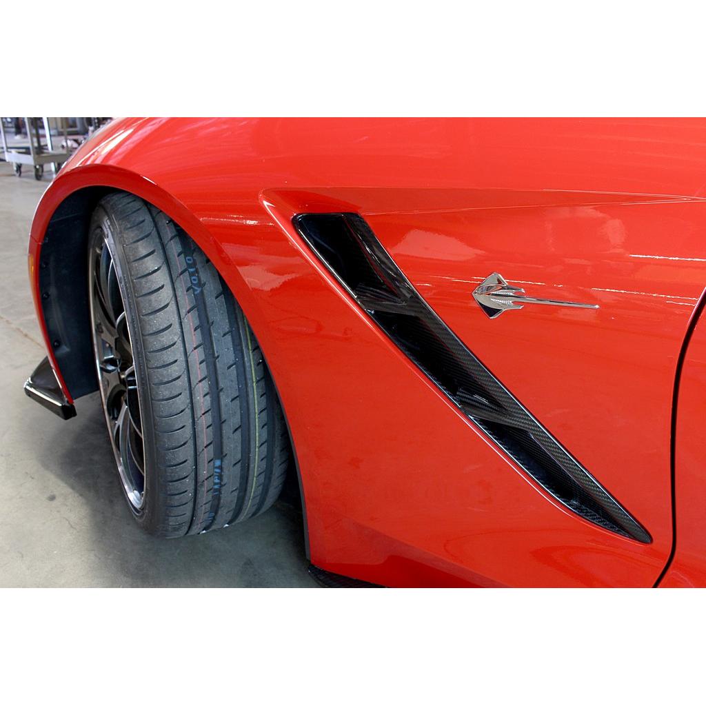 APR Carbon Fibre Front Wing (Fender) Vents for Chevrolet Corvette C7 Stingray 2014-2019 - image 4