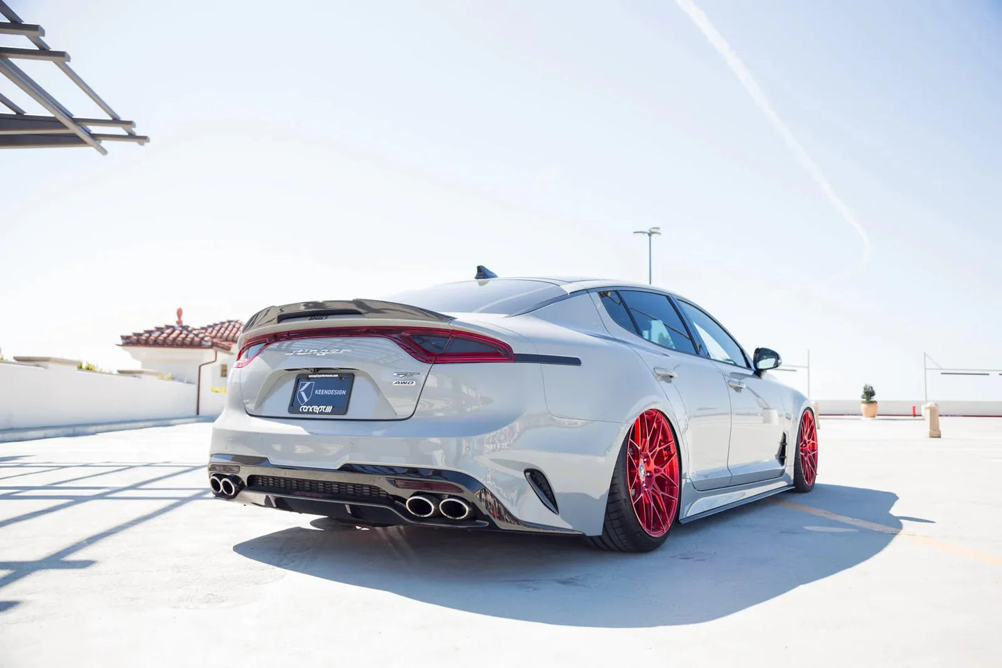 Adro Kia Stinger Carbon Fibre Rear Trunk Lip Spoiler V1 (2018+)