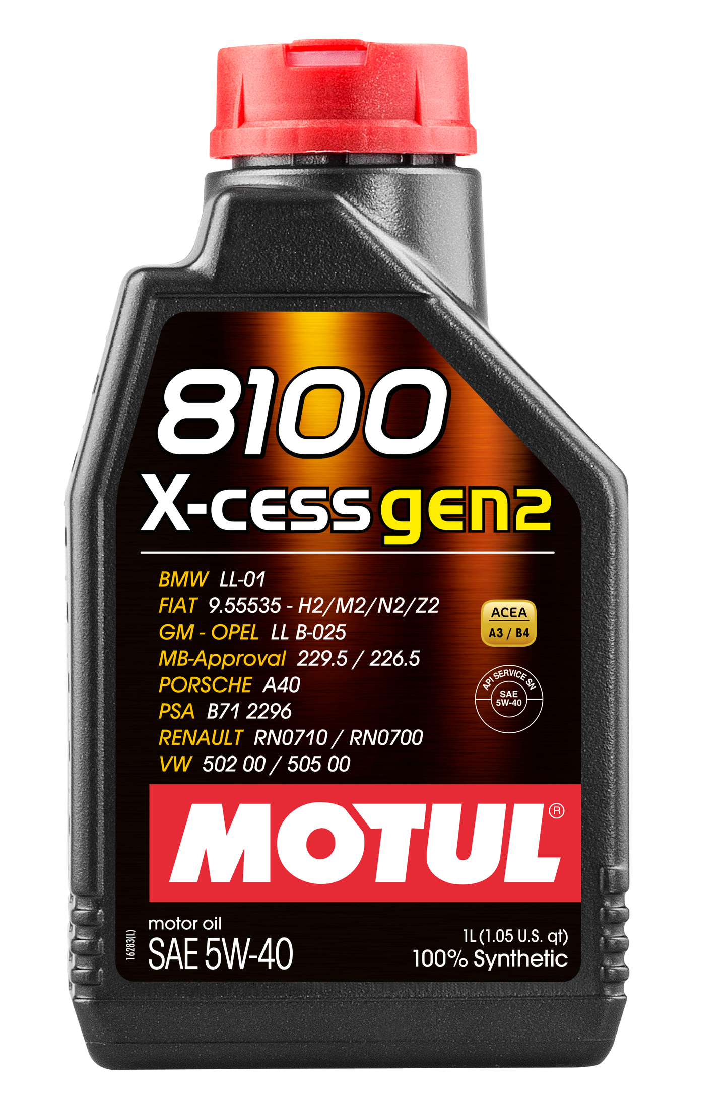 Motul 8100 X-CESS GEN2 5W-40 Engine Oil 1L