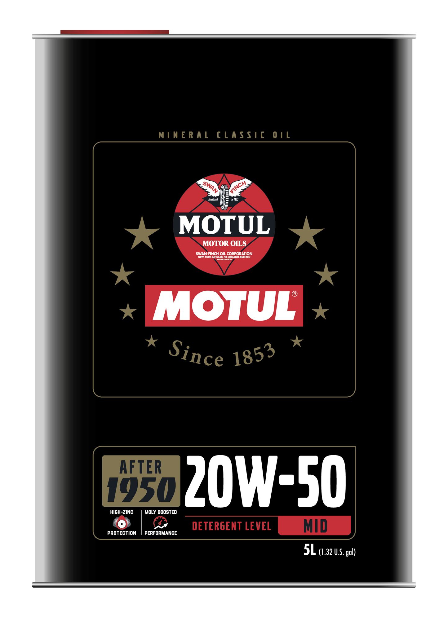 Motul Classic 20W-50 Mineral Engine Oil – 5 Litre Metal Tin