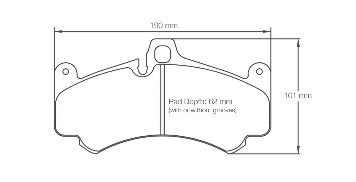 Pagid Racing Brake Pads 8004 - Porsche 997 GT3 Cup Front, 19mm Pads (Race Car)