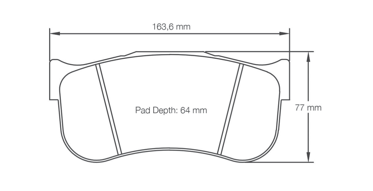 Pagid Racing Brake Pads 8103 - Brembo B28 Family 6-Piston Calipers