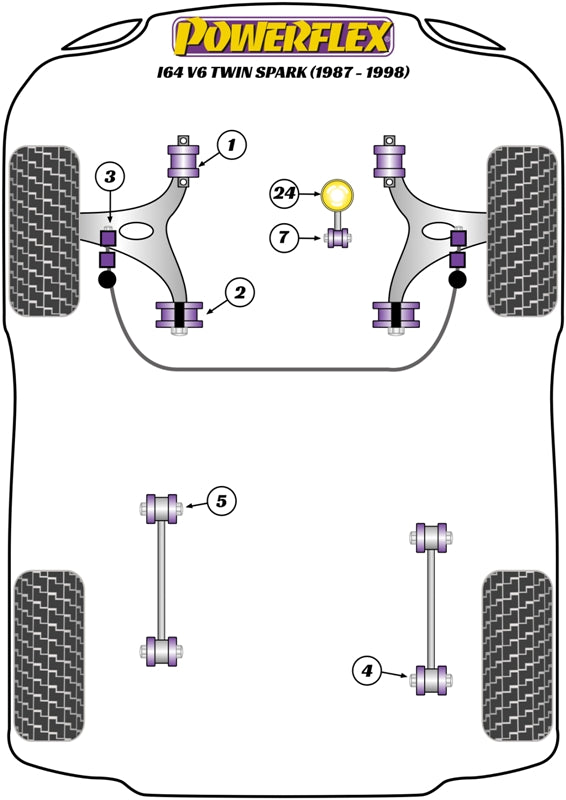 Powerflex diagram for the 164 V6 & Twin Spark: this part is position 7