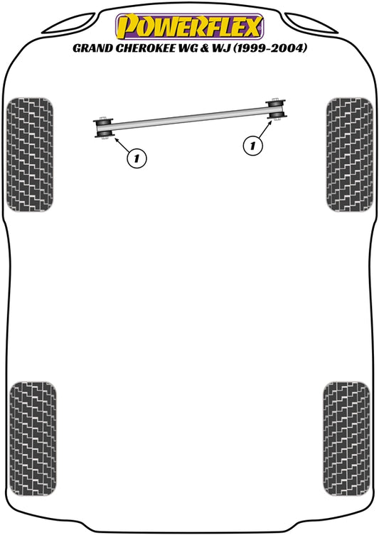 Powerflex diagram for the Grand Cherokee WG & WJ: this part is position 1