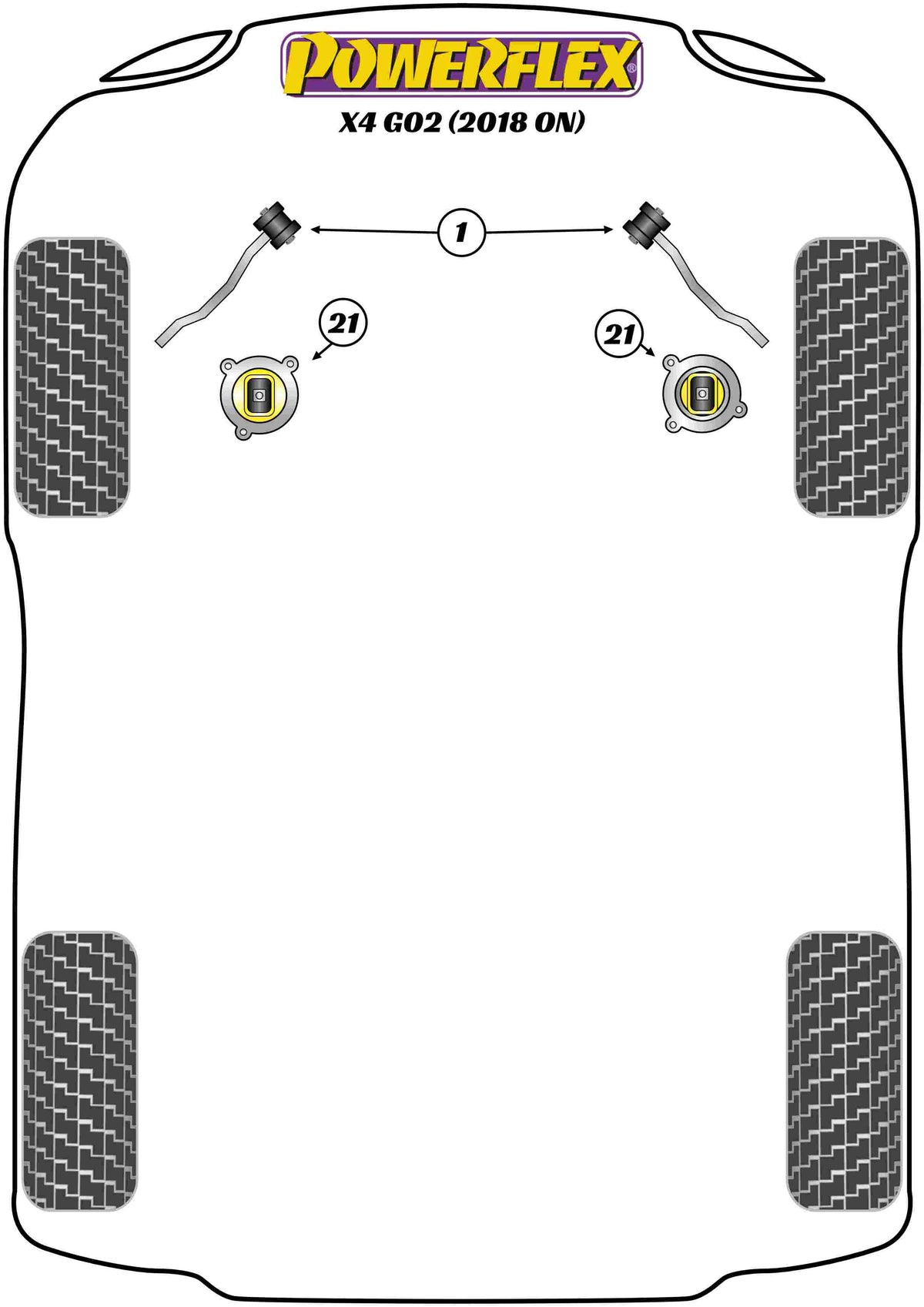 Powerflex diagram for the X4 G02: this part is position 1