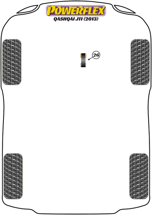 Powerflex diagram for the Qashqai J11: this part is position 26