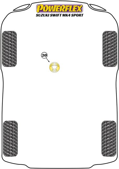 Powerflex diagram for the Swift Sport MK4 (ZC33S): this part is position 20