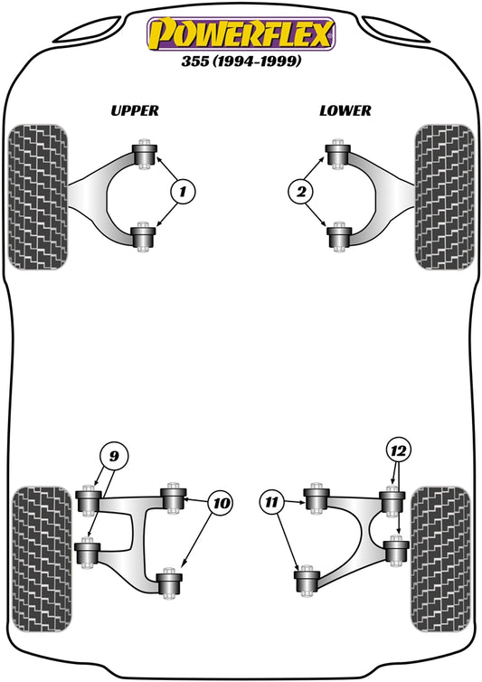 Powerflex diagram for the F355: this part is position 11
