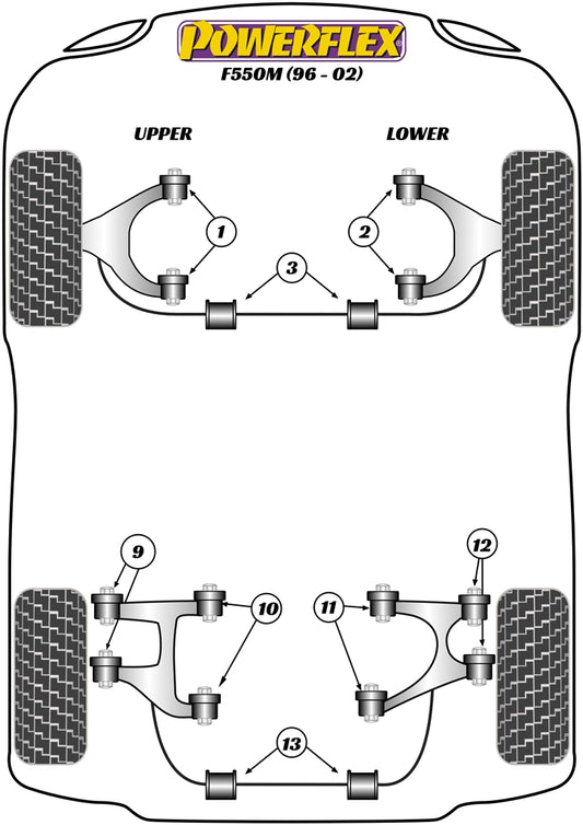 Powerflex diagram for the 550 Maranello & Barchetta: this part is position 12