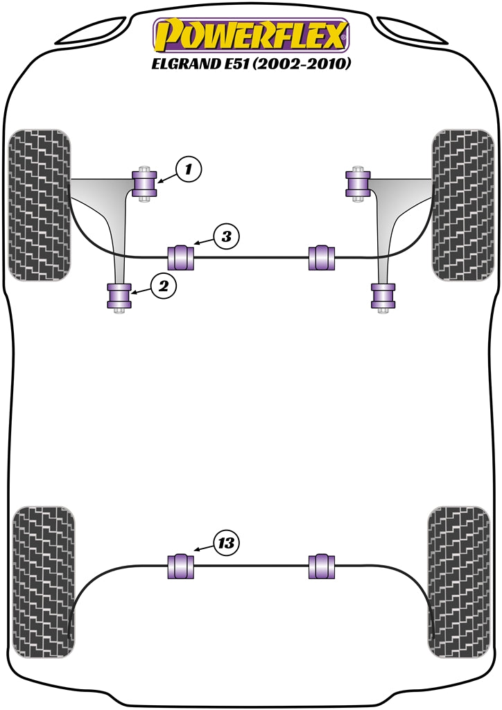 Powerflex diagram for the Elgrand E51: this part is position 13