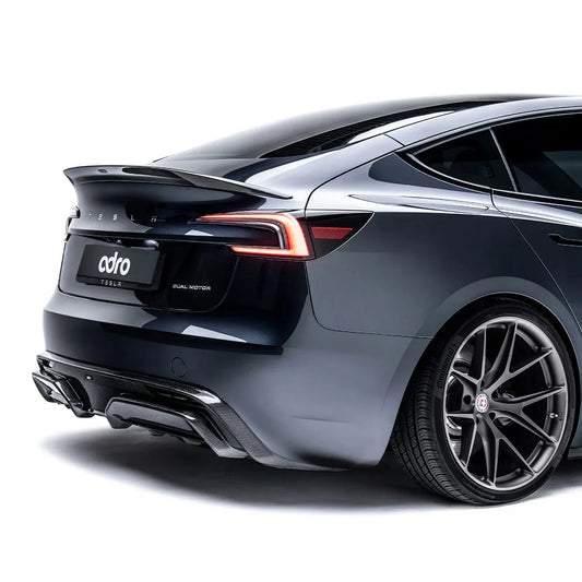Tesla Model 3 Highland Carbon Fiber Rear Spoiler by Adro - | Rear Spoilers | FD Racing