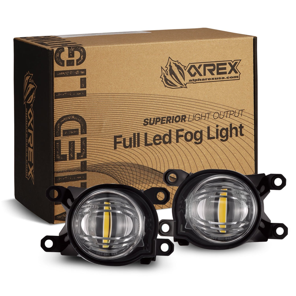 Universal Toyota/Lexus DoubleTap Dual Color LED Projector Fog Lights | AlphaRex