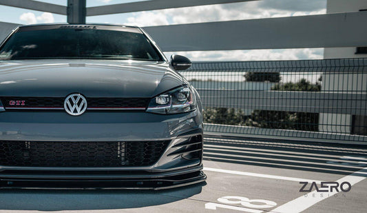 ZAERO EVO-1 Gloss Black Front Splitter VW | Volkswagen Golf GTI TCR