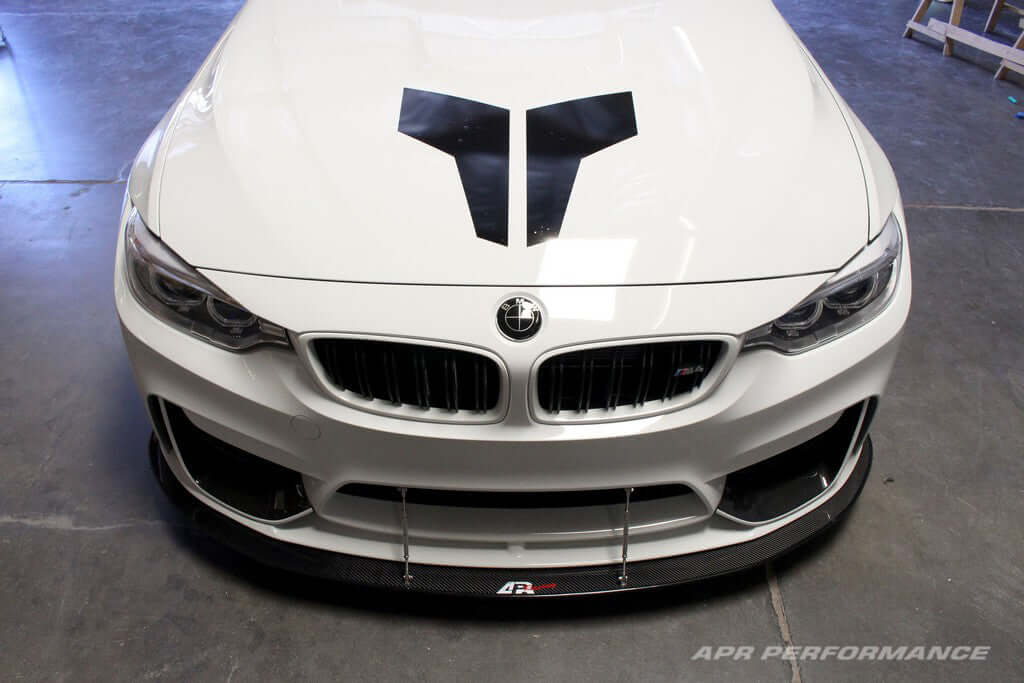 APR Carbon Fiber Wind Splitter With Rods - BMW F80/82 M3/4 W/ M Performance Airdam 2014 - 2018